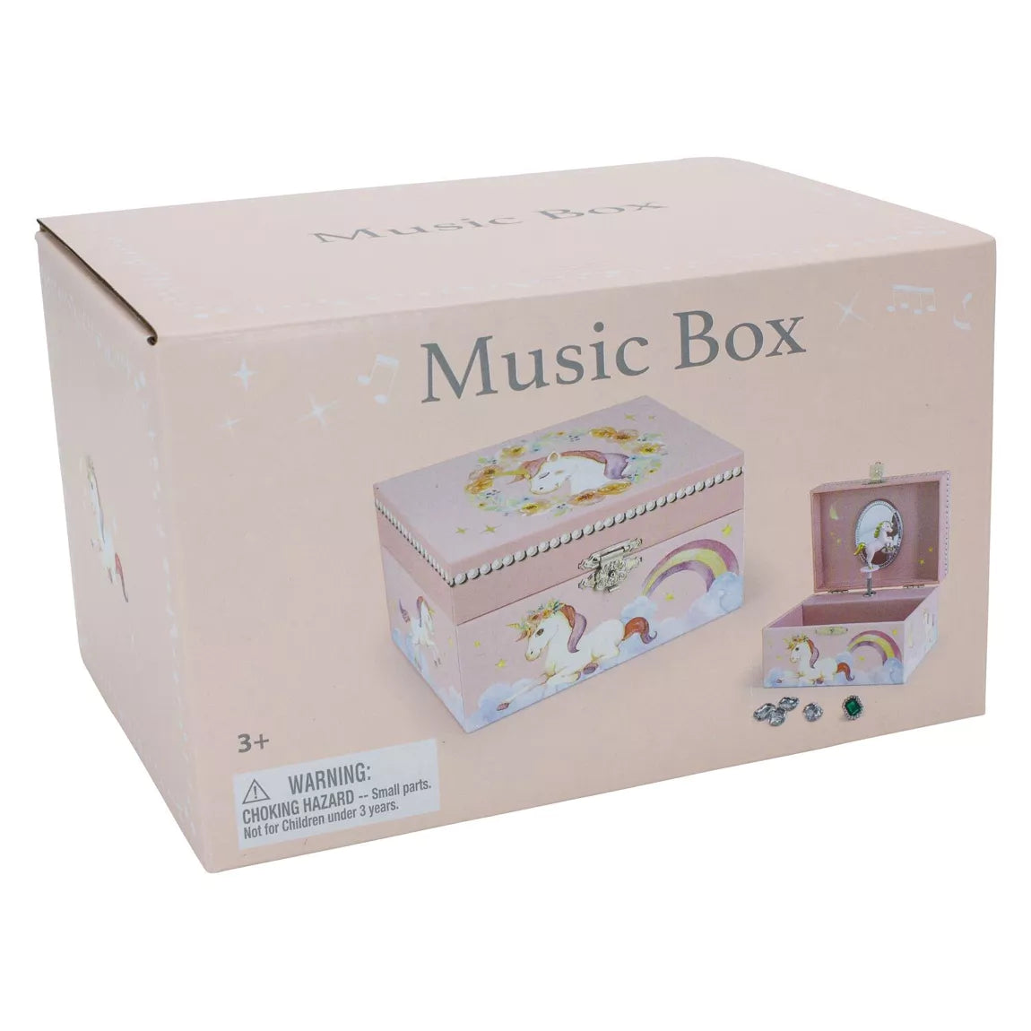 Boîte à musique et bijoux Licorne