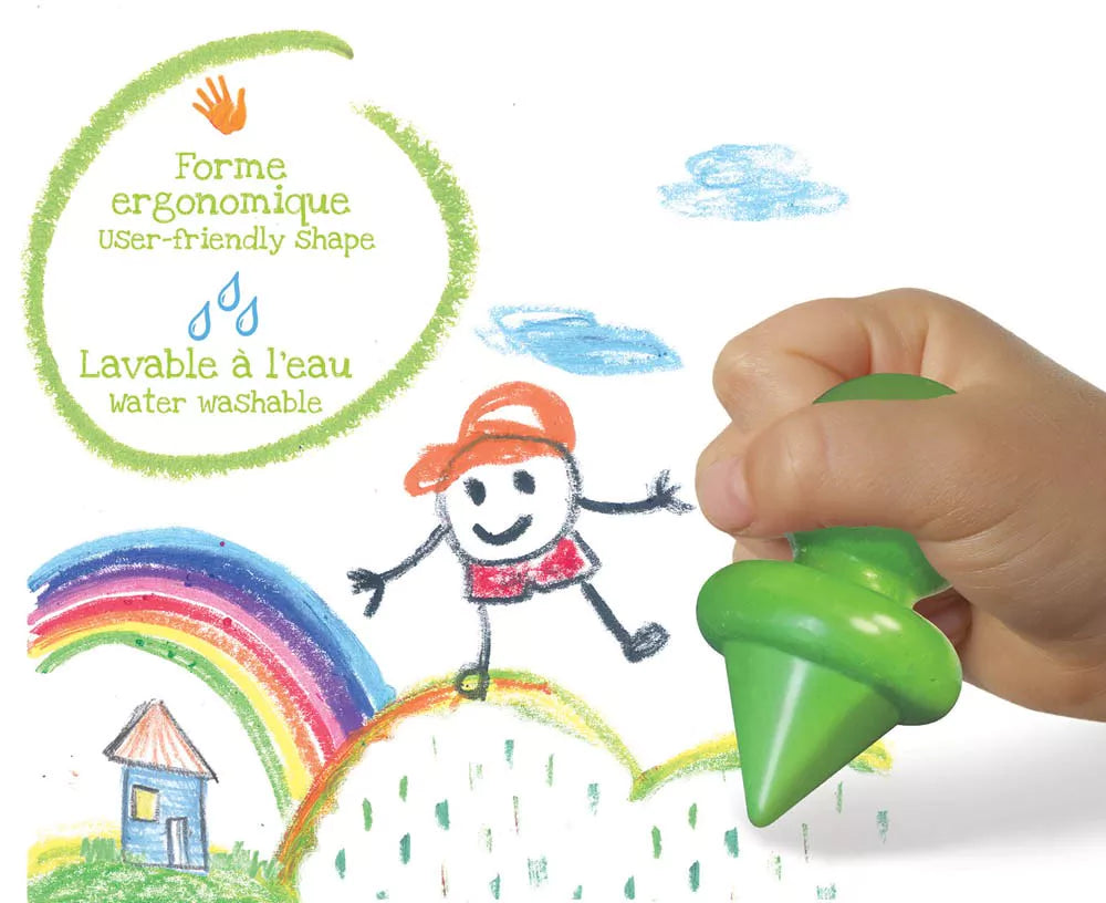 Mes premiers crayons de cire ergonomiques x6 dès 1 an