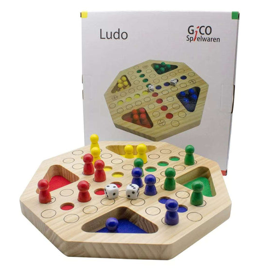 Ludo XL en bois. Le célèbre jeu de société pour petits et grands