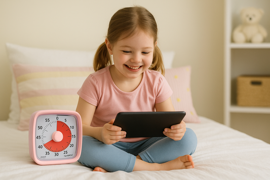 Minuteur visuel pour enfants (timer) rose