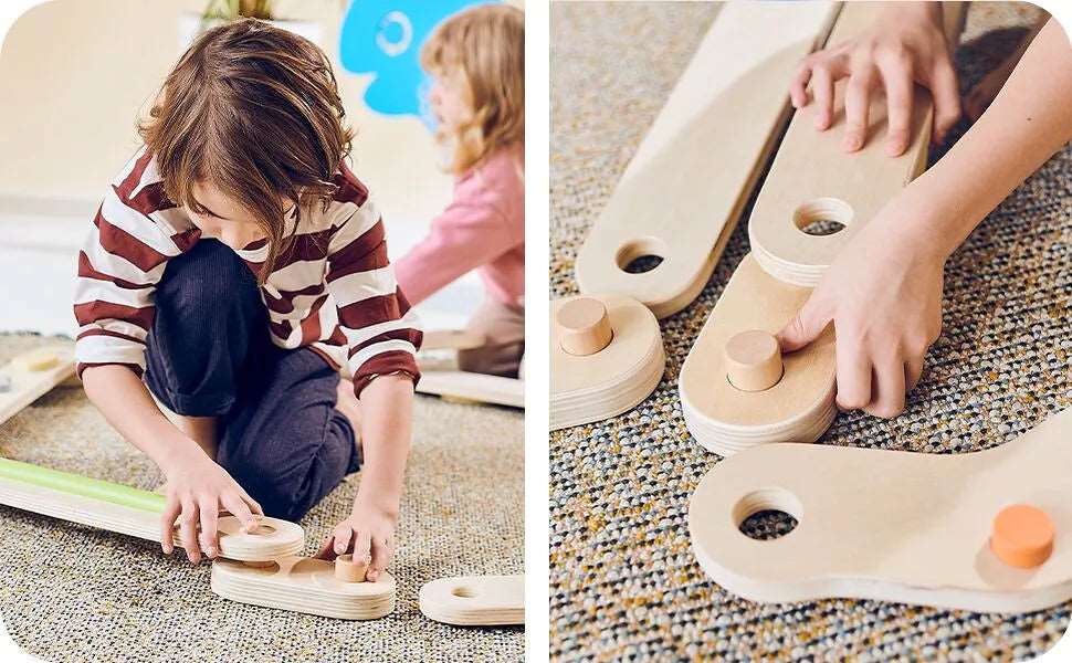 Poutre D'Équilibre Montessori En Bois – Parcours De Coordination Et Stabilité – Intérieur & Extérieur – Dès Le Plus Jeune Âge