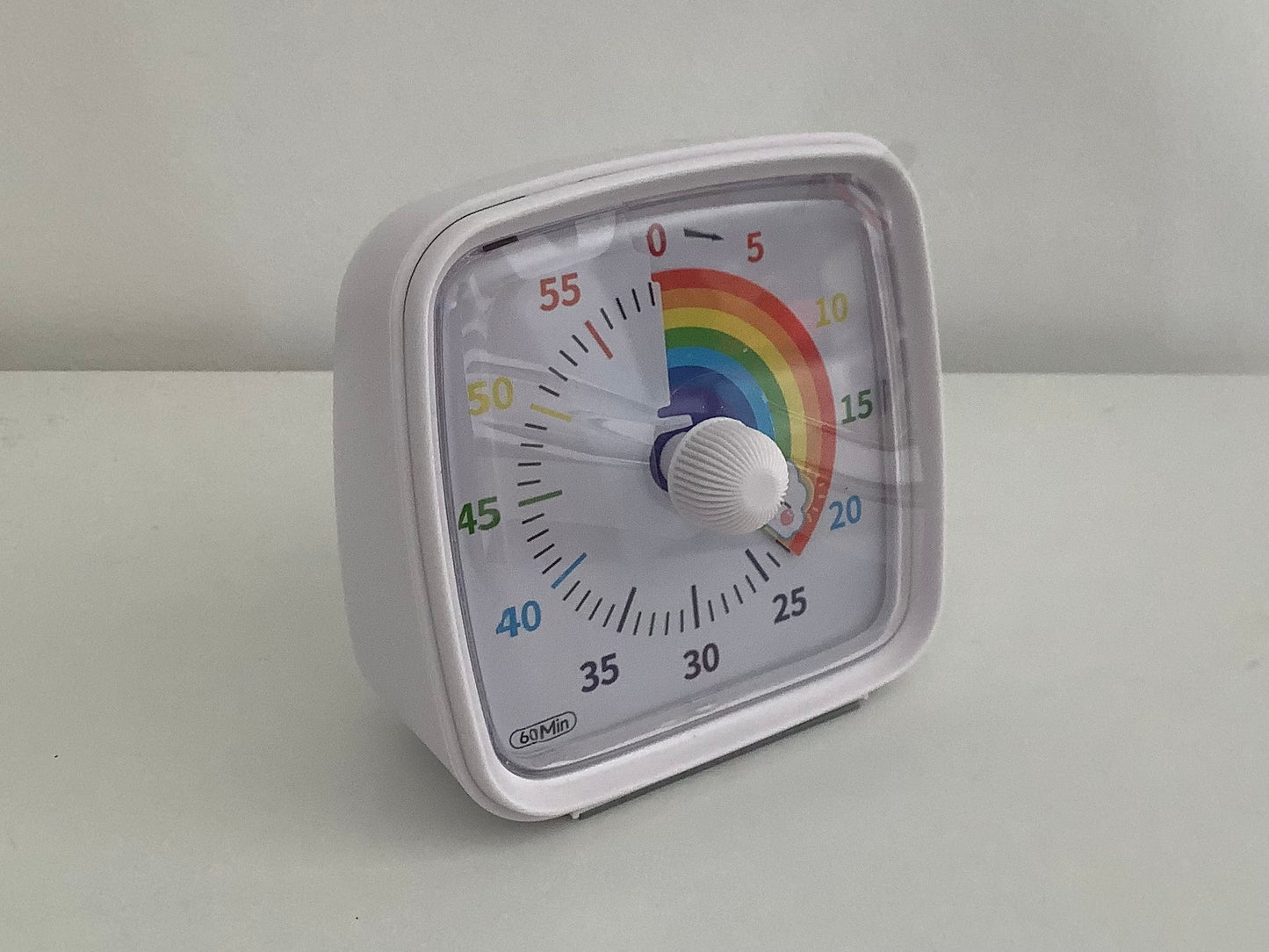 Minuteur visuel pour enfants (timer) Blanc fond Arc-en-ciel