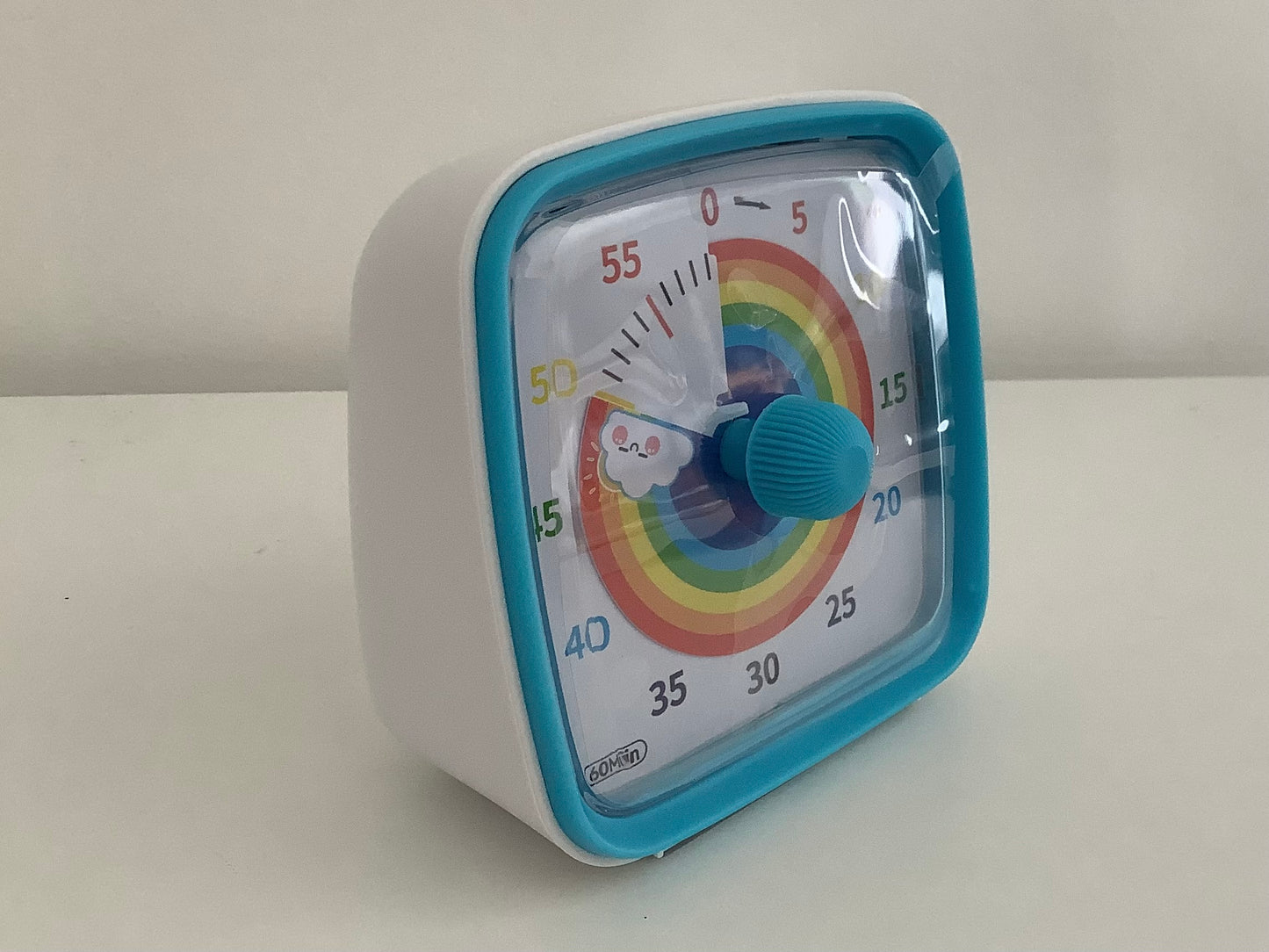 Minuteur visuel pour enfants (timer) Bleu Arc-en-ciel
