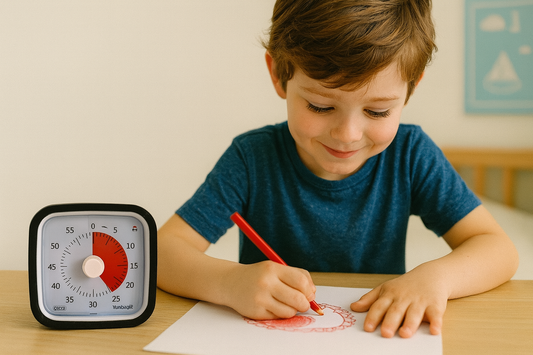 Minuteur visuel pour enfants (timer)                         Noir fond rouge