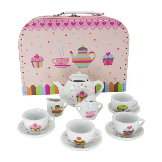 Dinette en porcelaine dans une valise Cupcake SENSIKIDS