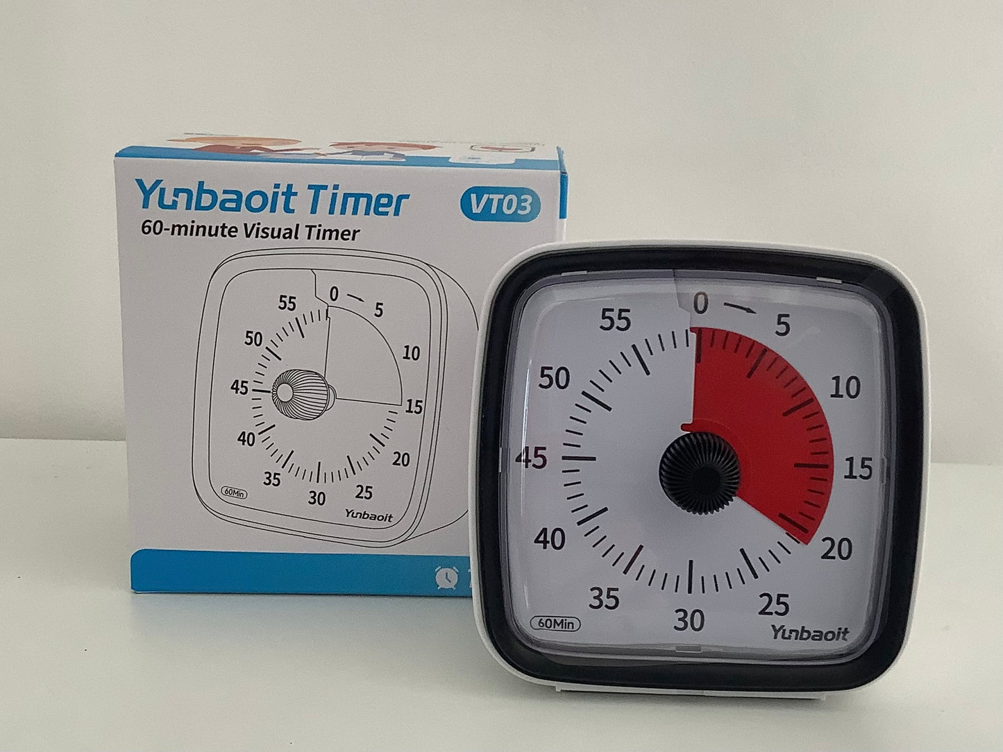 Minuteur visuel pour enfants (timer)                         Noir fond rouge
