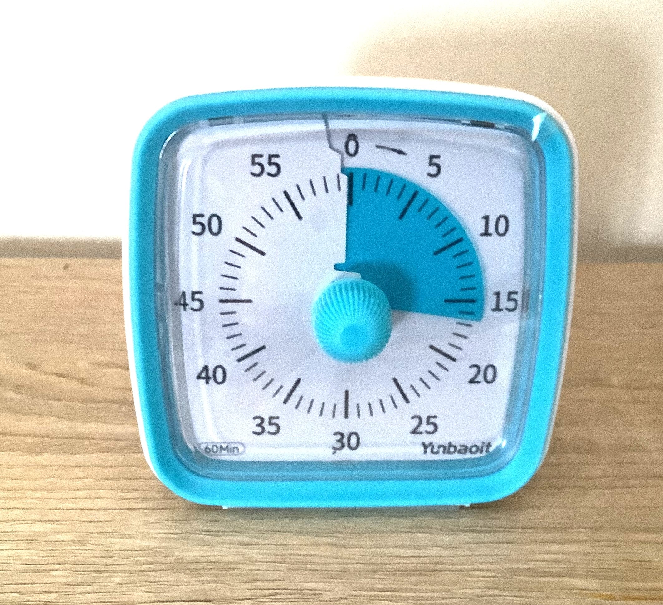 Minuteur visuel pour enfants (timer) bleu fond bleu