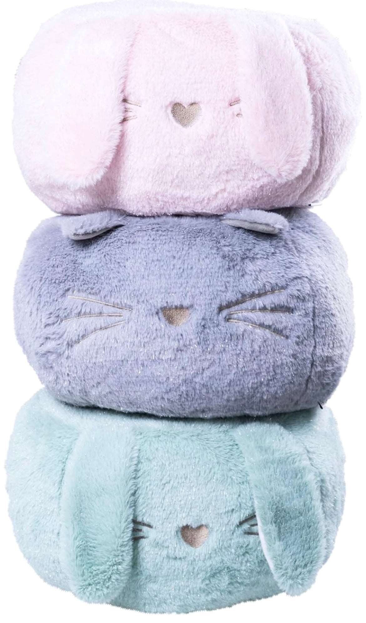 Pouf en peluche pour enfant 1-4 ans - Chat gris - Made in France SENSIKIDS