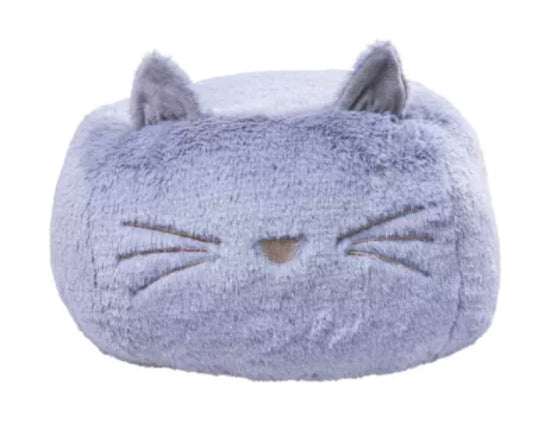 Pouf en peluche pour enfant 1-4 ans - Chat gris - Made in France SENSIKIDS