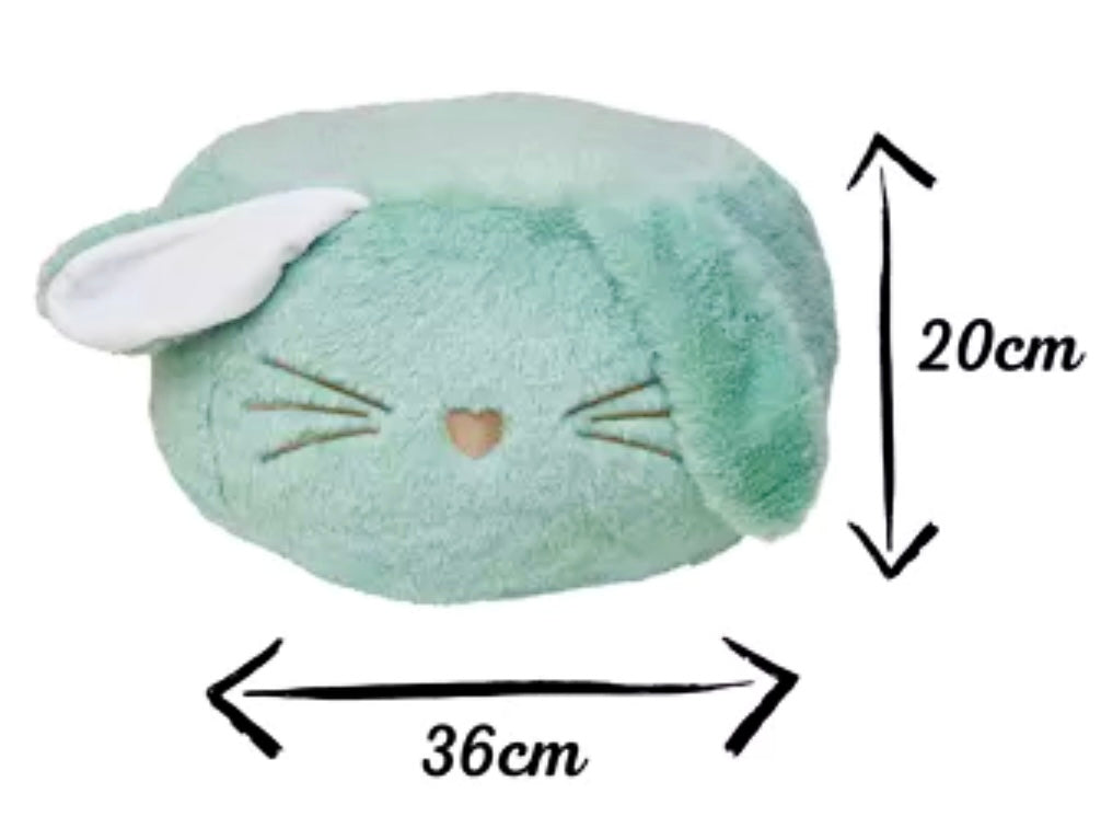 Pouf en peluche pour enfant 1-4 ans - Lapin vert - Made in France SENSIKIDS